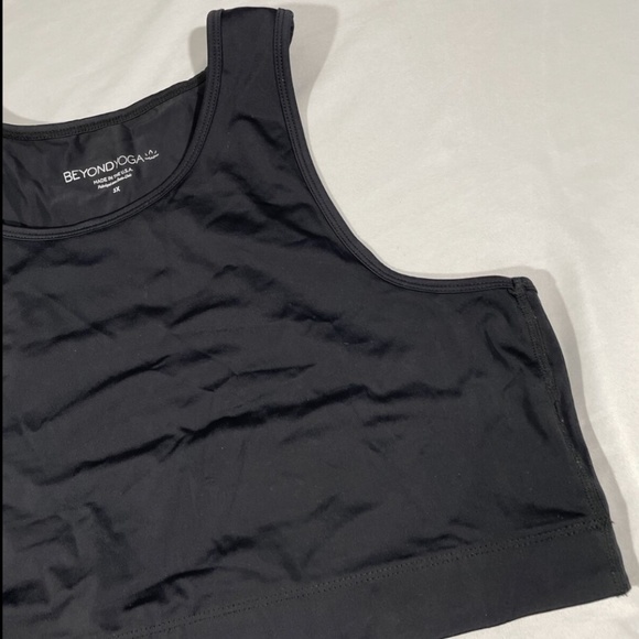 NEW BEYOND YOGA [ PLUS‎ 3X ] High Neck Racer Back Sports Bra in Black - Picture 3 of 11
